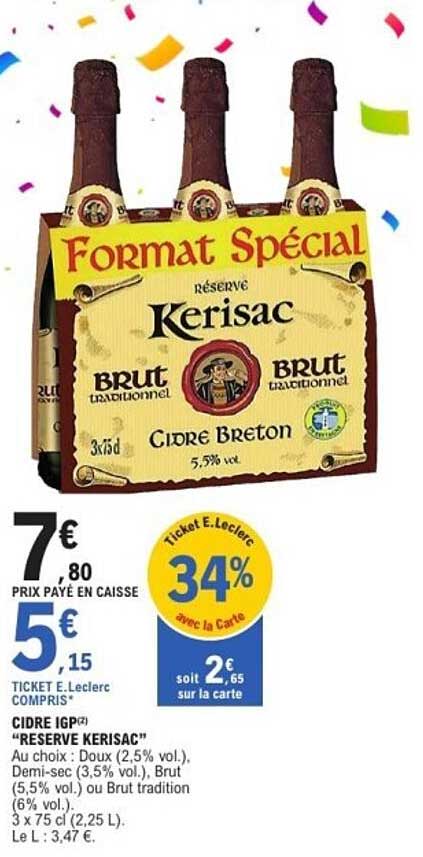Réserve Kerisac Cidre Breton 3x75cl