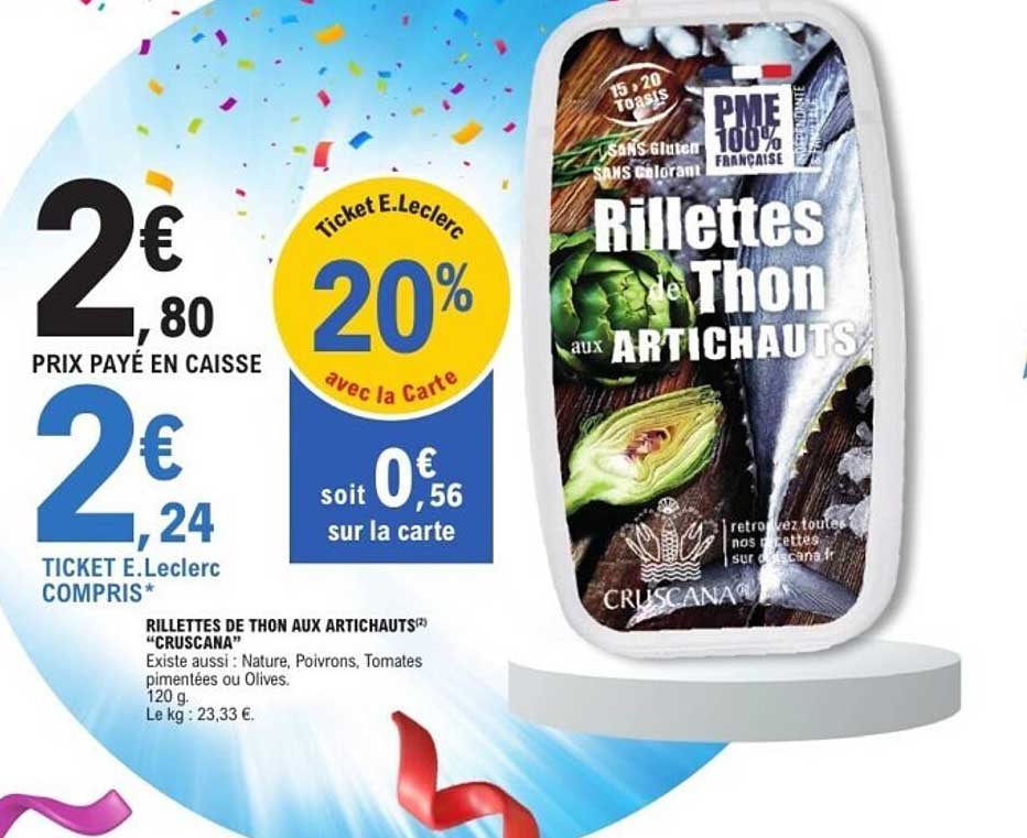 Rillettes de Thon aux Artichauts "Cruscana"