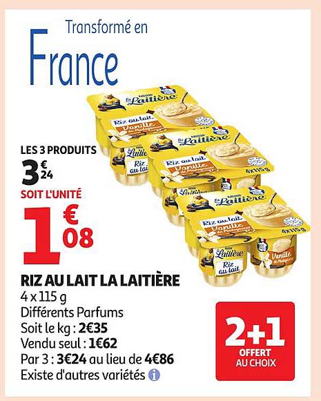 RIZ AU LAIT LA LAITIÈRE 4 x 115 g