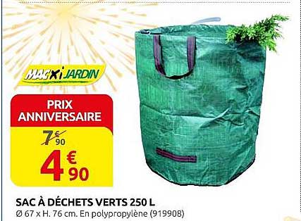 SAC À DÉCHETS VERTS 250 L