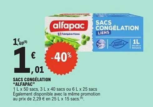 SACS CONGÉLATION "ALFAPAC"