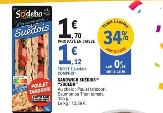 SANDWICH SUÉDOIS "SODEBO"