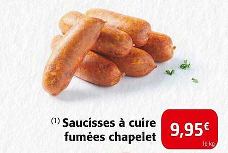 Saucisses à cuire fumées chapelet