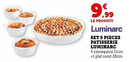 SET 5 PIECES PATISSERIE LUMINARC