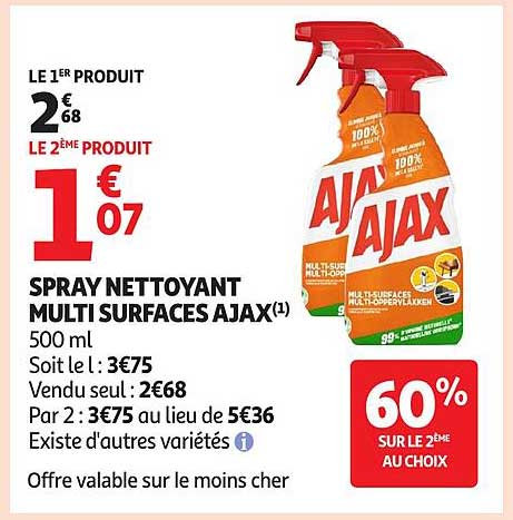 SPRAY NETTOYANT MULTI SURFACES AJAX
