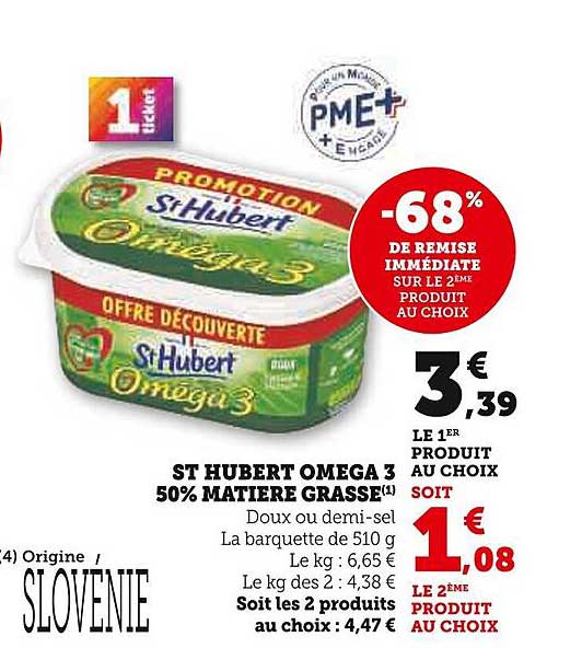 ST HUBERT OMEGA 3 50% MATIERE GRASSE