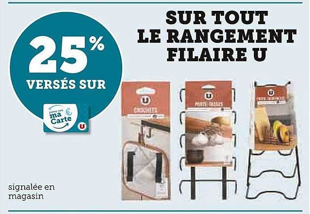 SUR TOUT LE RANGEMENT FILAIRE U