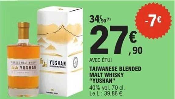 TAIWANESE BLENDED MALT WHISKY “YUSHAN”