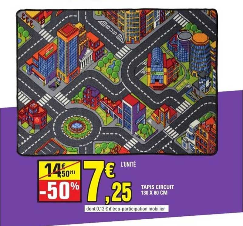 TAPIS CIRCUIT 130 X 80 CM