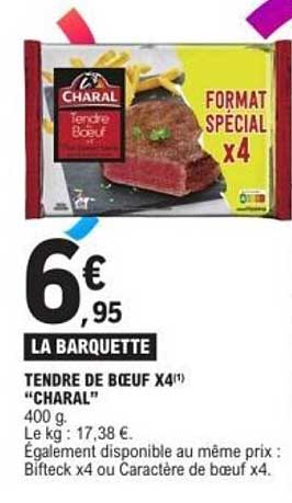 TENDRE DE BŒUF X4 "CHARAL"
