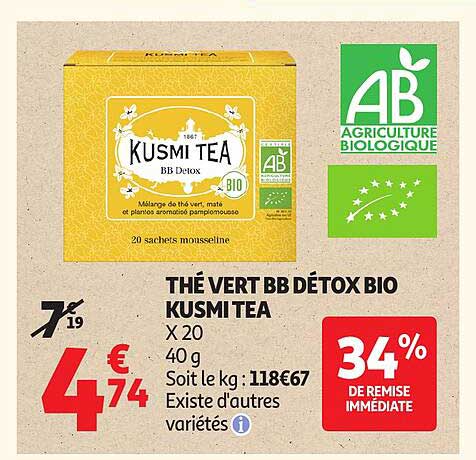 THÉ VERT BB DÉTOX BIO KUSMI TEA