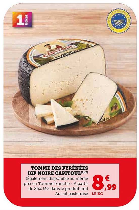 TOMME DES PYRÉNÉES IGP NOIRE CAPITOUL