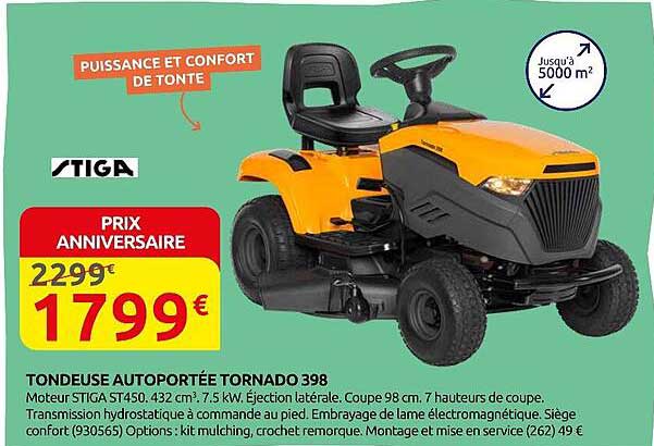 TONDEUSE AUTOPORTÉE TORNADO 398