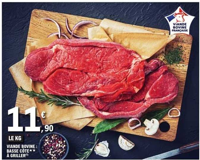VIANDE BOVINE : BASSE CÔTE À GRILLER