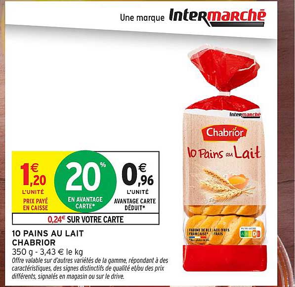 10 PAINS AU LAIT CHABRIOR