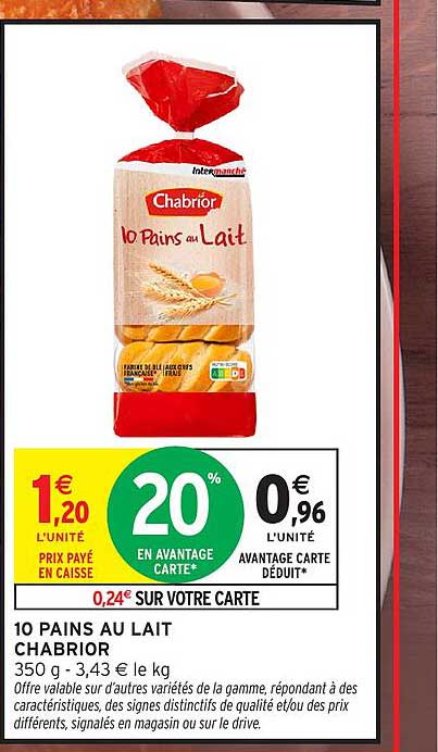 10 PAINS AU LAIT CHABRIOR