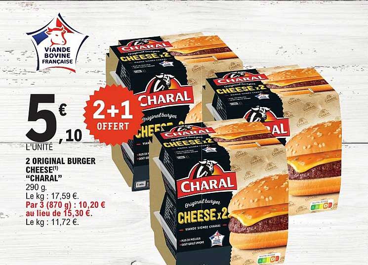 2 ORIGINAL BURGER CHEESE("CHARAL")