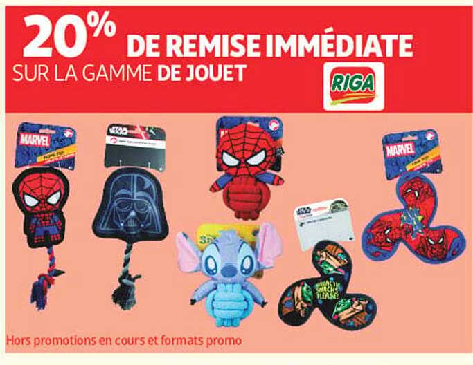 20% DE REMISE IMMÉDIATE SUR LA GAMME DE JOUET RIGA