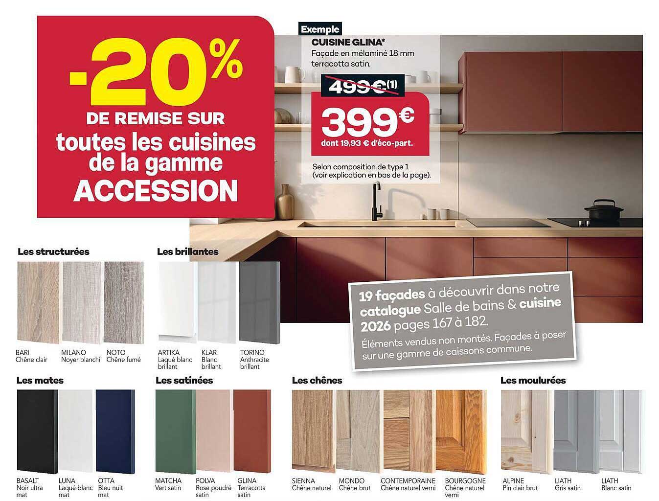 -20% DE REMISE SUR toutes les cuisines de la gamme ACCESSION