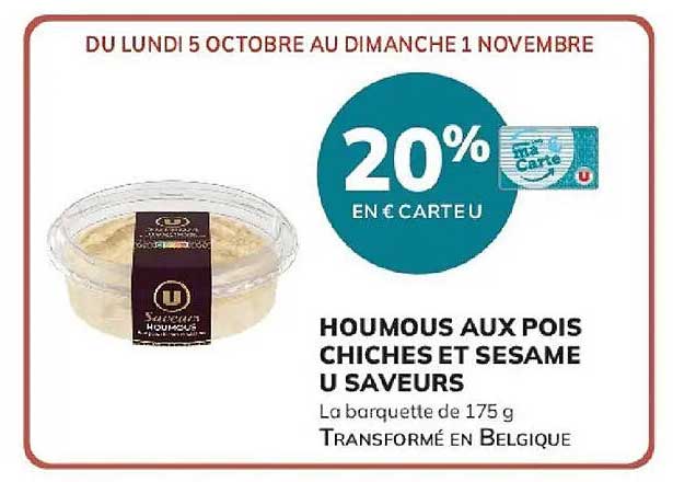 20% EN € CARTE U