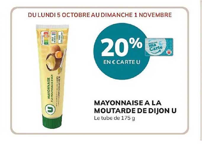 20% EN € CARTE U