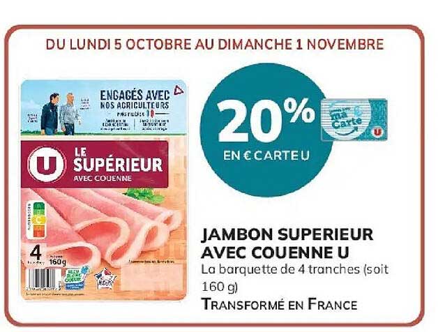 20% EN € CARTE U