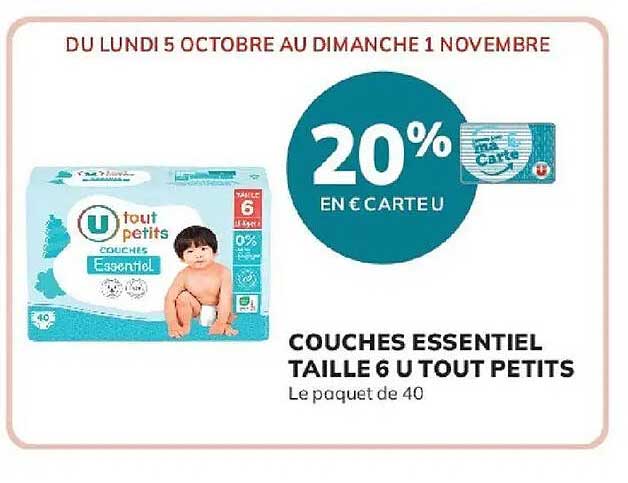20% EN € CARTE U