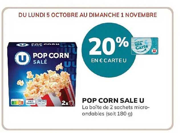 20% EN € CARTE U