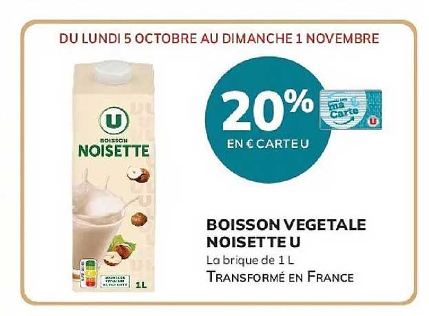 20% en € Carte U