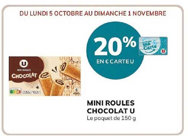 20% en € carte U