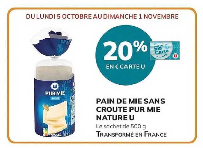 20% EN € CARTE U