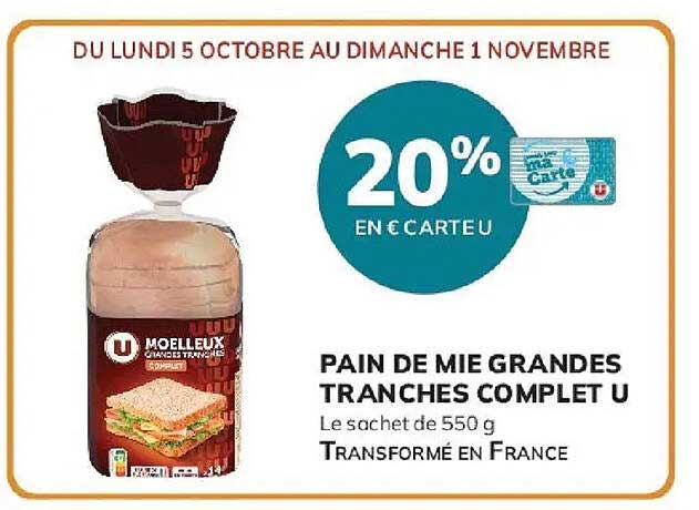 20% EN € CARTE U