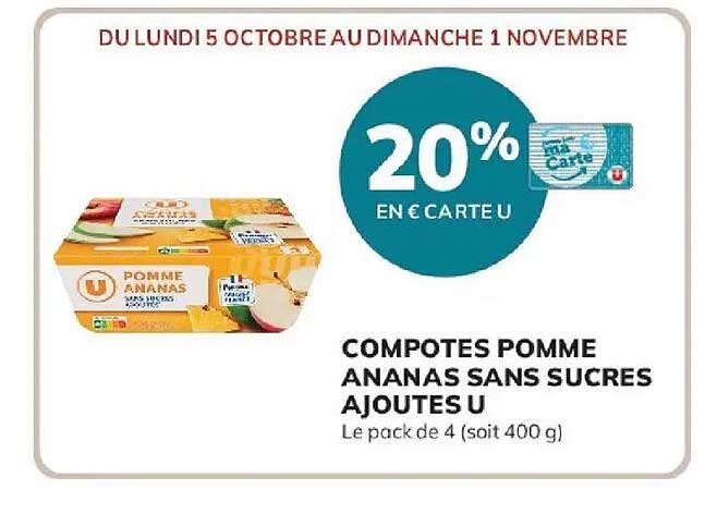 20% EN € CARTE U