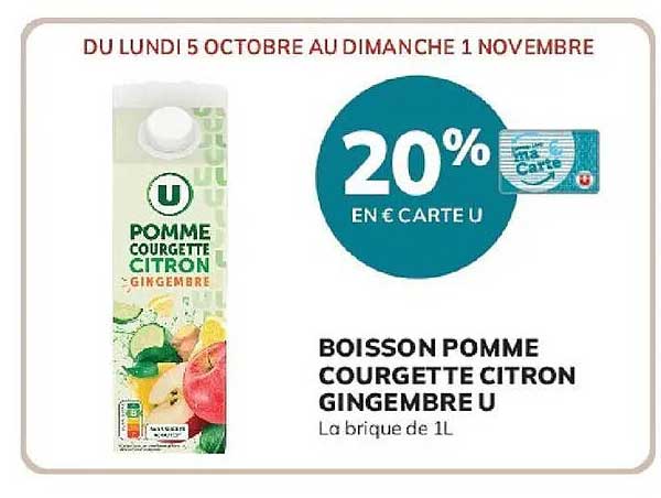 20% EN € CARTE U