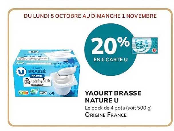20% EN € CARTE U
