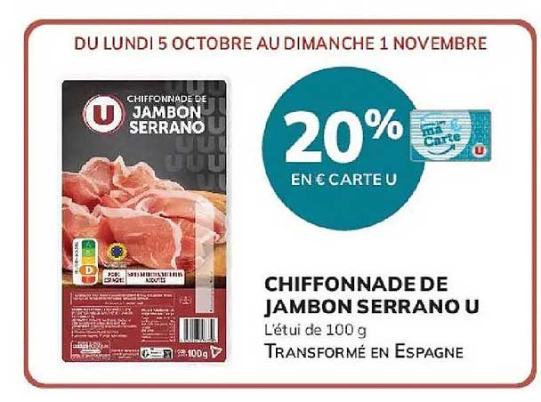 20% EN € CARTE U