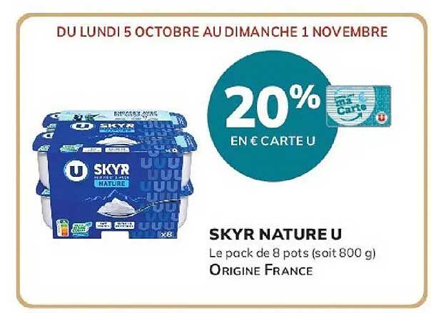20% EN € CARTE U