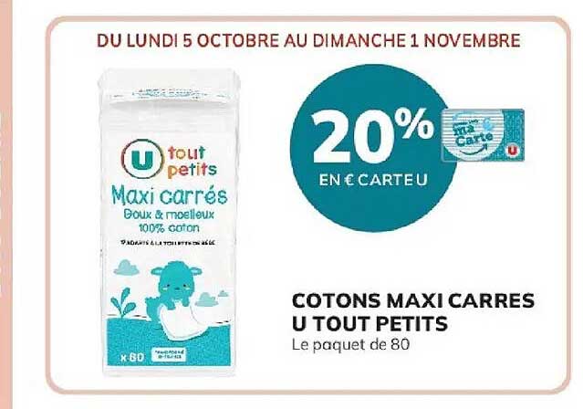 20% EN € CARTE U