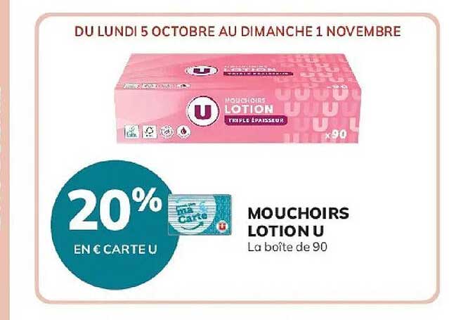 20% EN € CARTE U