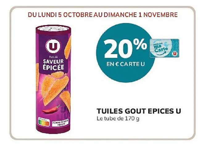 20% EN € CARTE U