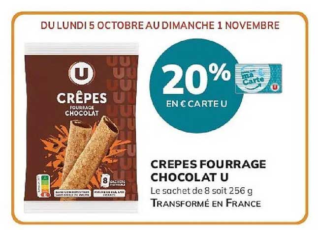 20% EN € CARTE U