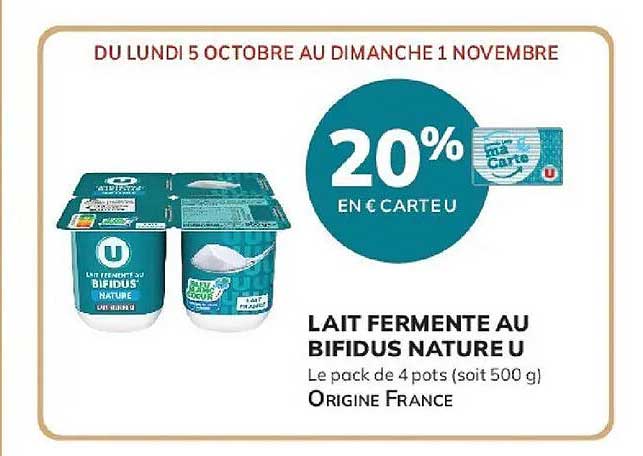 20% EN € CARTE U