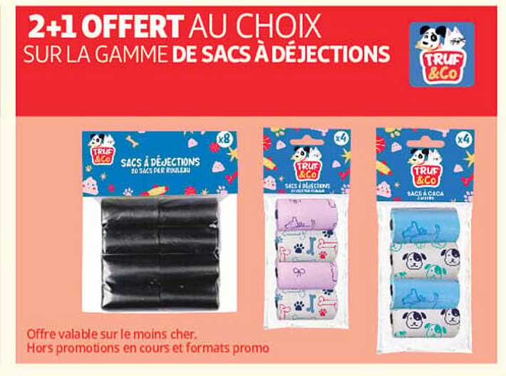 2+1 OFFERT AU CHOIX SUR LA GAMME DE SACS À DÉJECTIONS