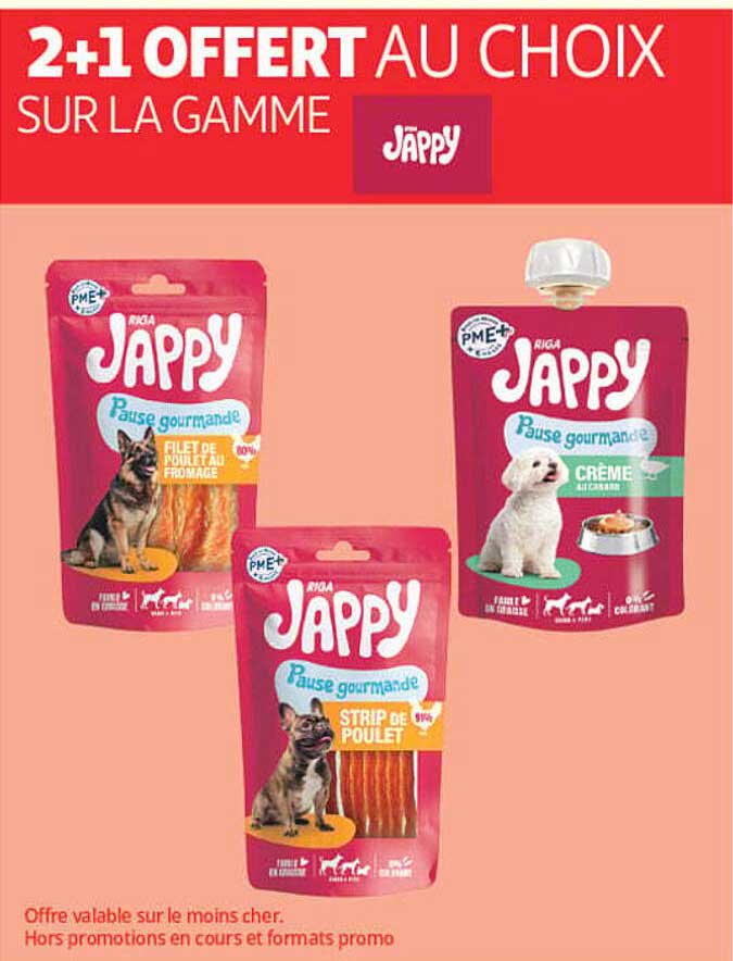 2+1 OFFERT AU CHOIX SUR LA GAMME Jappy