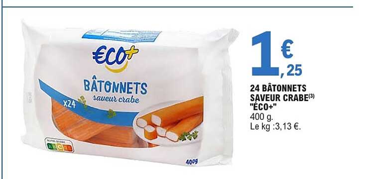 24 BÂTONNETS SAVEUR CRABE(3) "ECO+"
