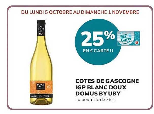 25% EN € CARTE U