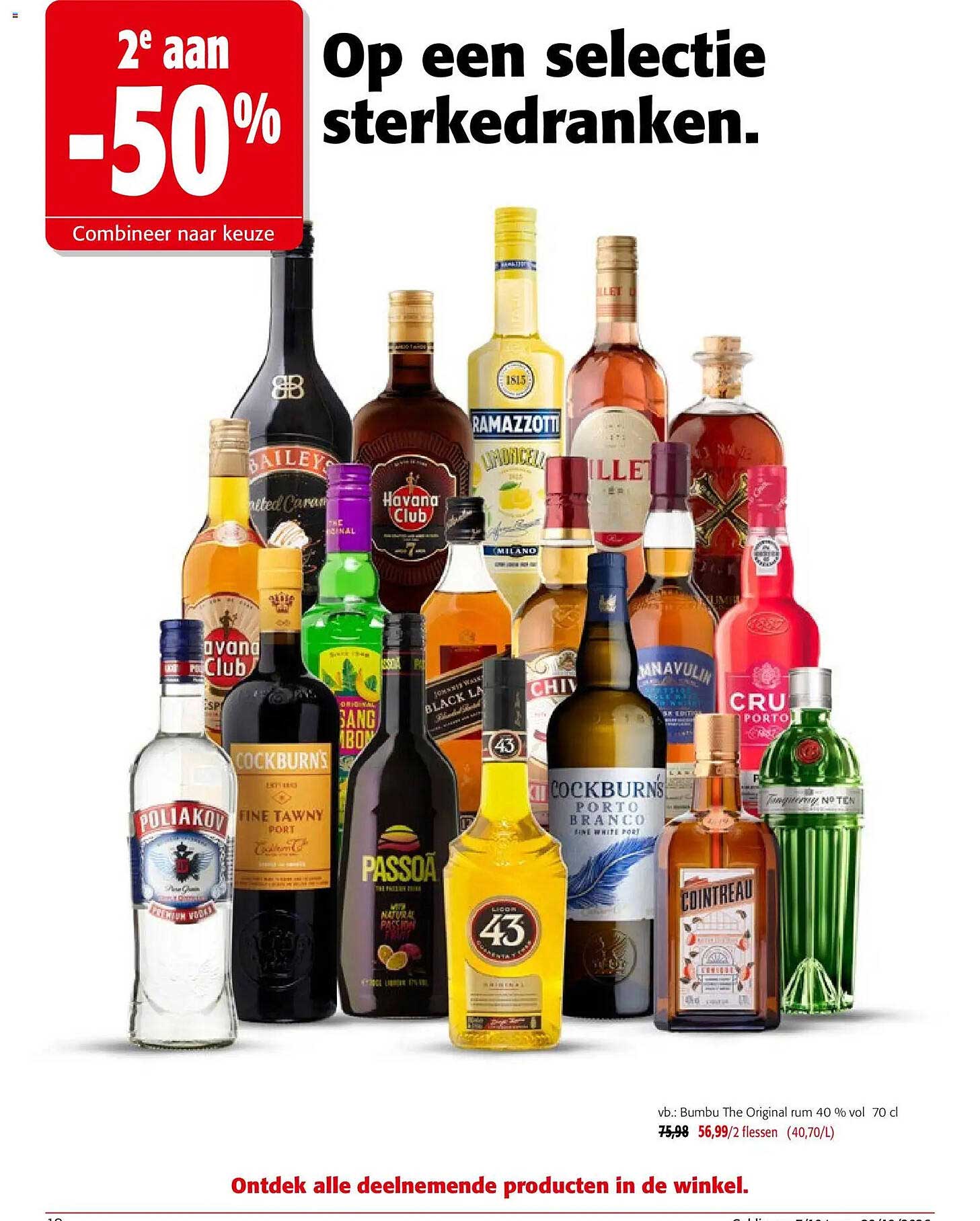 2e aan -50% Op een selectie sterkedranken. Combineren naar keuze