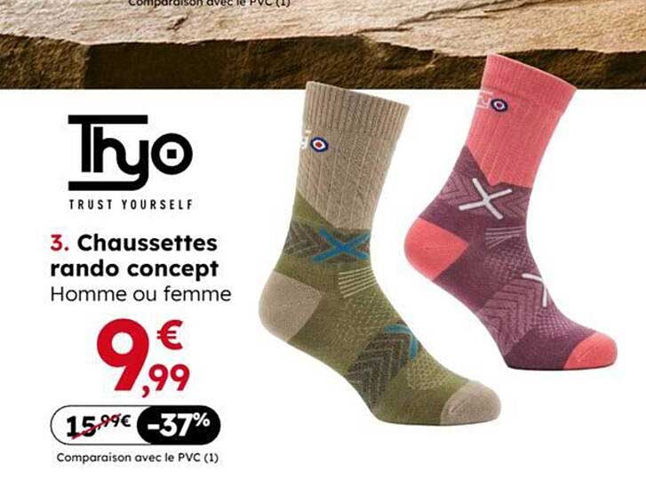 3. Chaussettes rando concept Homme ou femme