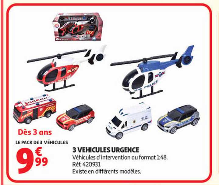 3 VEHICULES URGENCE