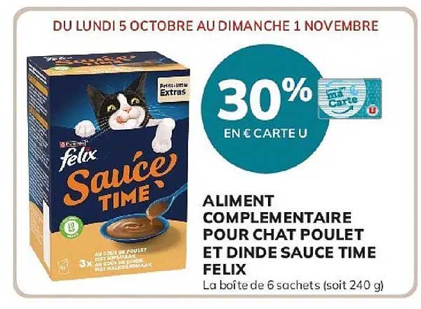 30% EN € CARTE U